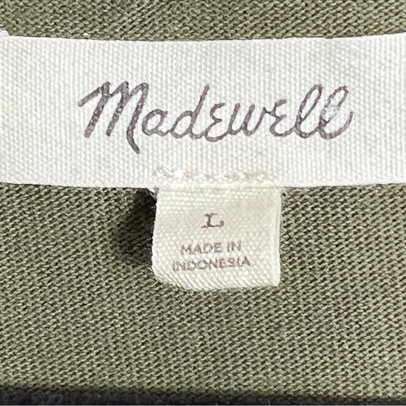 Madewell Oversized Pocket Tee Dress Sueded Cotton in Kale Style NB470 Size Large - Picture 8 of 9